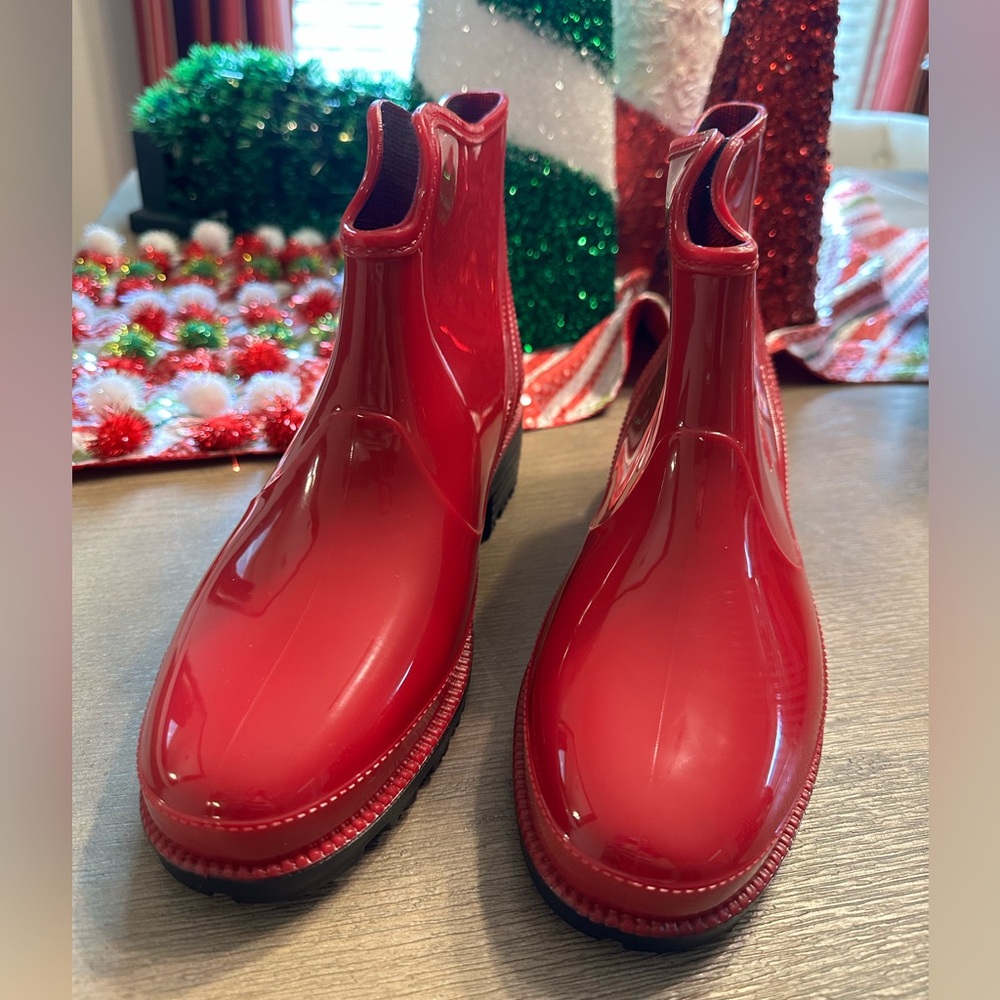 Red Women's Winter & Rain Boots